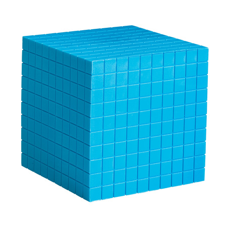 LEARNING RESOURCES Blue Plastic Base Ten Cube, Single 0927